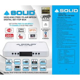 SOLID HDS2-6363 New HD MPEG-4 DVB-S2 Set-Top Box w