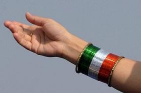 TRI-COLOR METAL BANGLES FOR INDIAN INDEPENDENCE DA