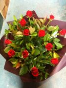 12 Red Rose Bouquet - Flowers Melbourne City