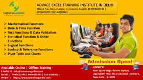 Advanced Excel Training Center in Delhi