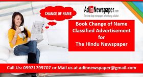 Name Change Advertisement in Newspaper Book Online