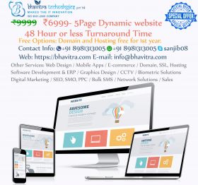 Website Designing & Development with free hosting