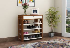 Finola Shoe Rack with Frosty White Storage 