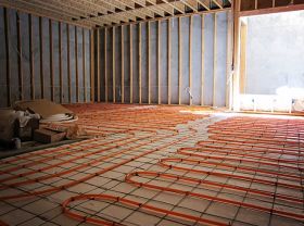 Radiant heat installation