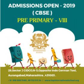 Admissions Open for Pre Primary to std VIII 