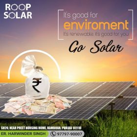 Get solar panels at affordable cost only from Roop