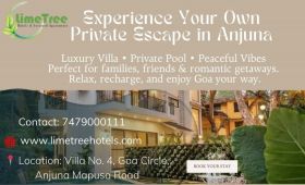 Lime Tree Luxury Villa with Private Pool in Anjuna