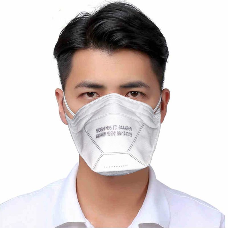 Reusable N95 Magnum Flat Fold Respirator with NIOSH Certification, Pack of 10