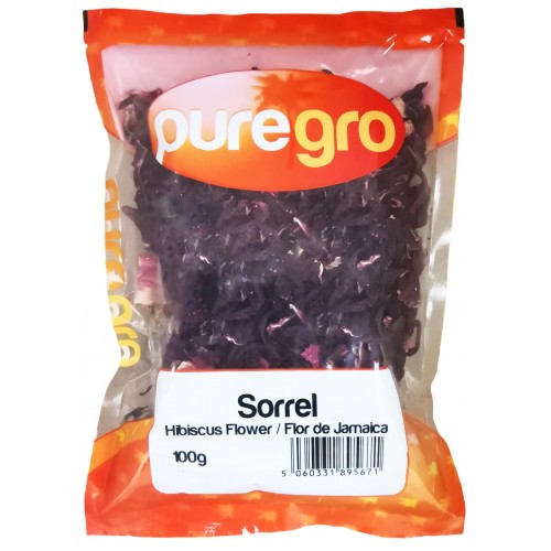 Puregro Dry Sorrel (Hibiscus Flower / Flor de Jamaica) - 100g