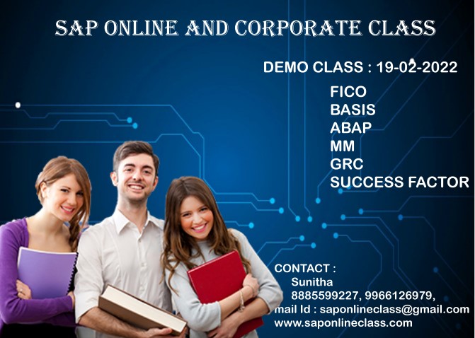 SAP DEMO CLASS : FICO,BASIS,ABAP,MM,GRC,SUCCESS FACTOR