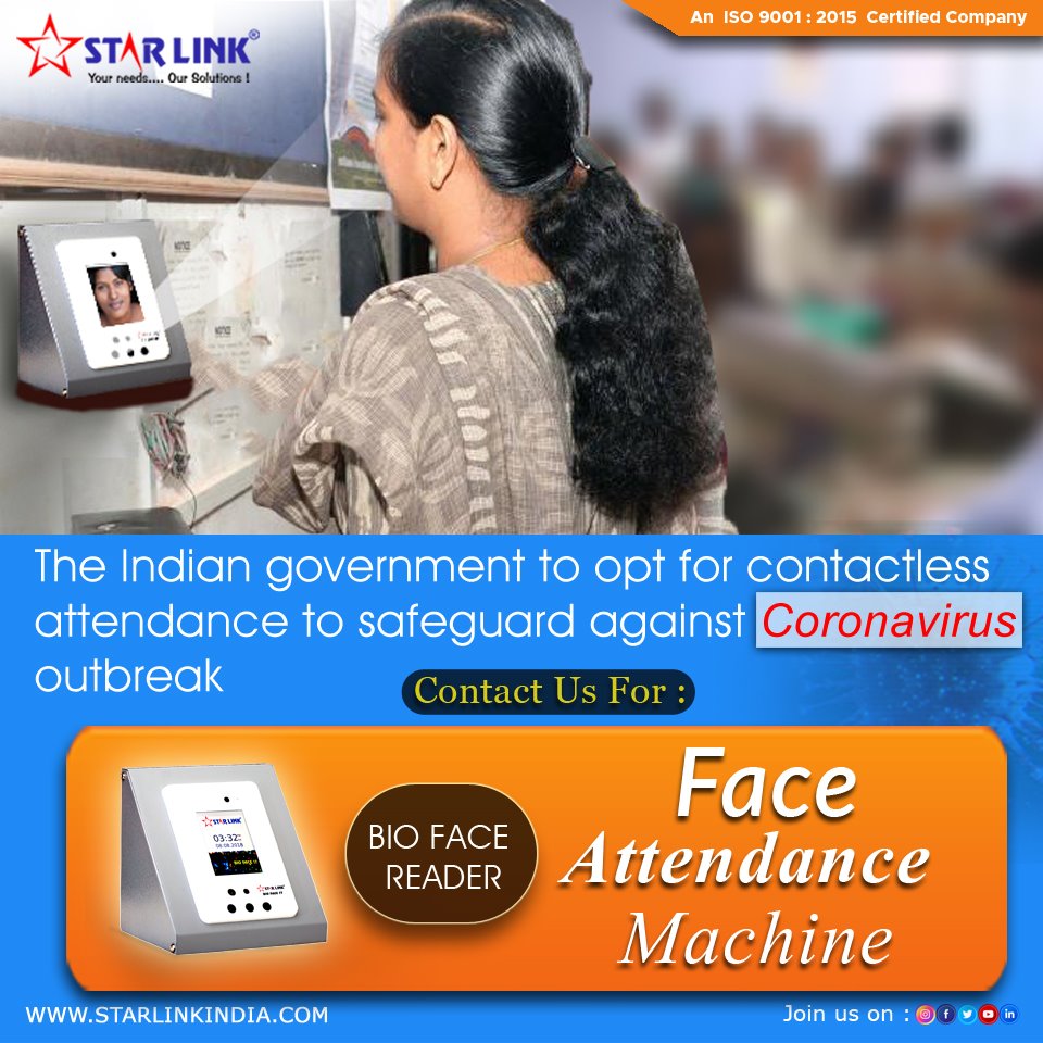 ContactLess Biometric Attendance Machine by Star Link