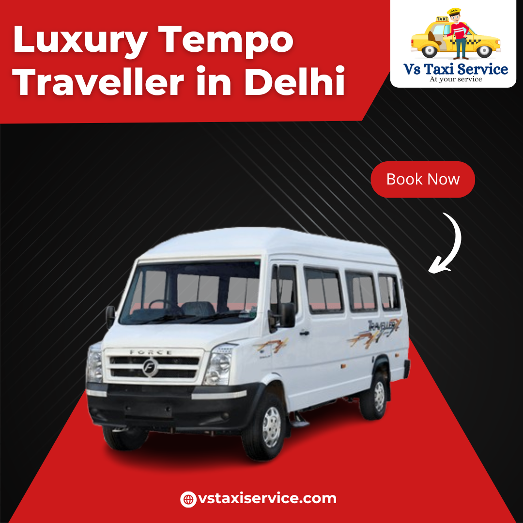 What amenities are available in a luxury tempo traveller in Delhi