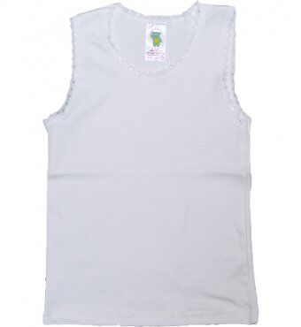 Girls Plain Soft Cotton Vest - MJ4291