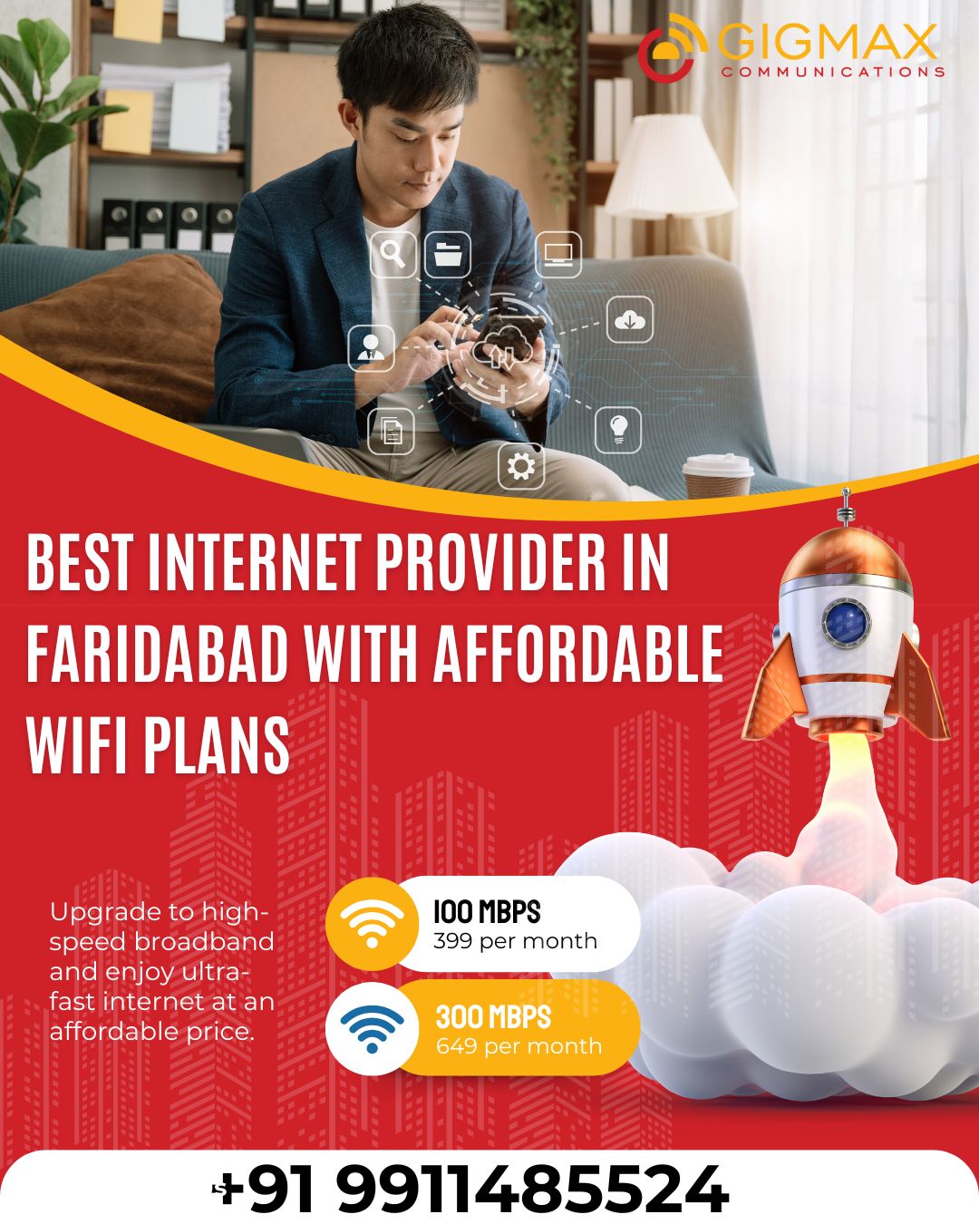 Best Internet Provider in Faridabad with Affordable WiFi Plans – Gigmax