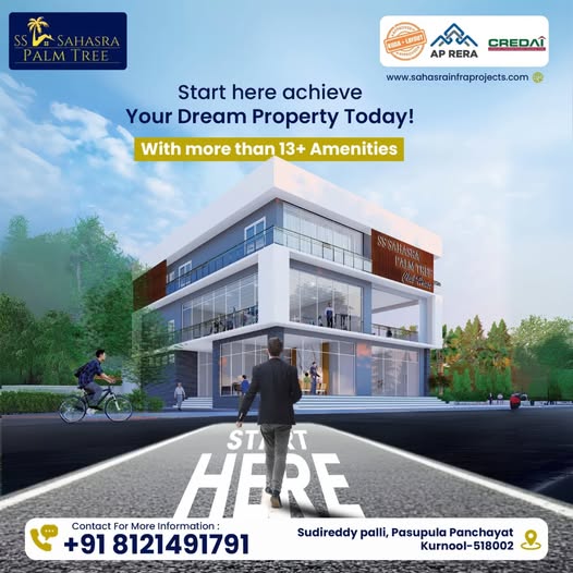 Jogging Track villas near Kurnool by SS Sahasra Palm Tree || 3 and 4BHK Villas