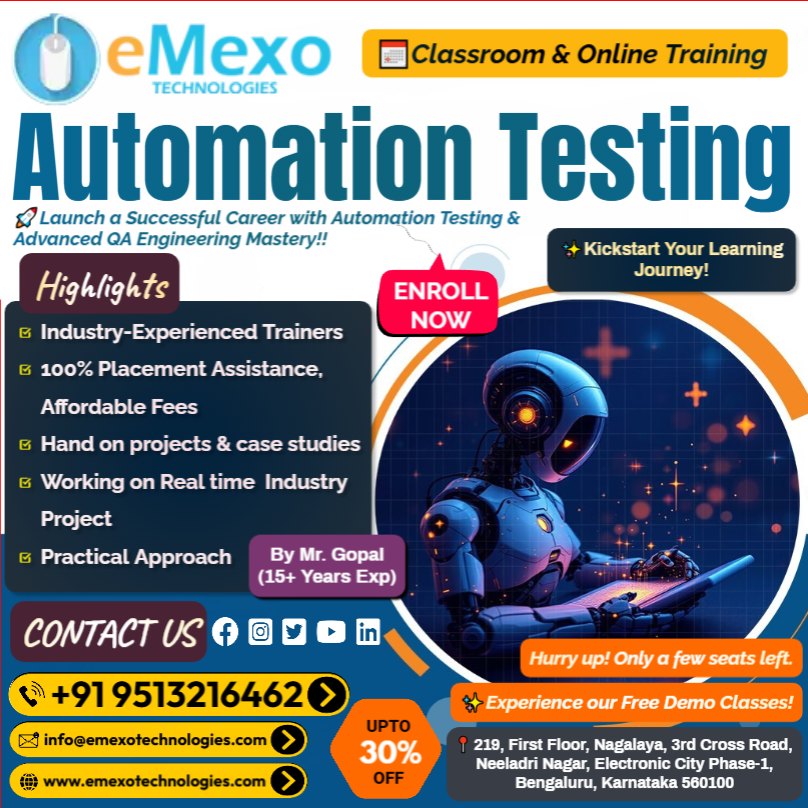 Best Automation Testing Training in Electronic City, Bangalore