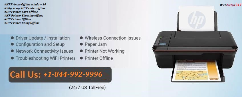 HP printer says offline & Not Response instantly call now +1-844-992-9996