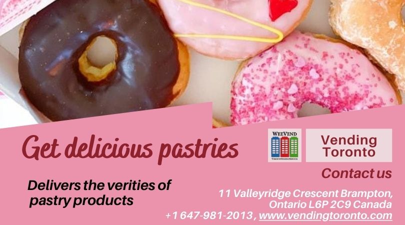 Pastry vending machine delivers the verities of pastry products