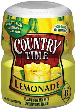Country Time Lemonade Tub 538g (8 Quarts) (Box of 12) | Branded American Drinks