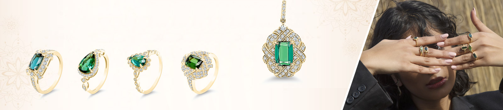 Green Tourmaline Rings by Rekiya Designs