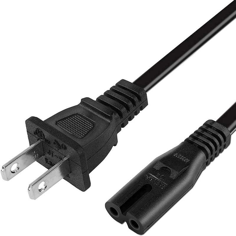 2 Prong PlayStation and Xbox Compatible AC Power Cord