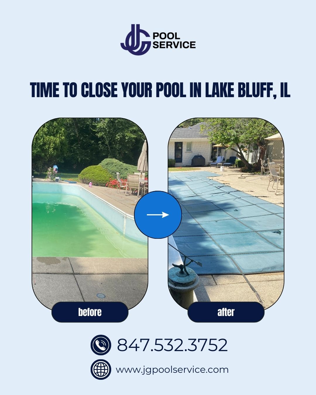 Professional pool closing in Lake Bluff, IL