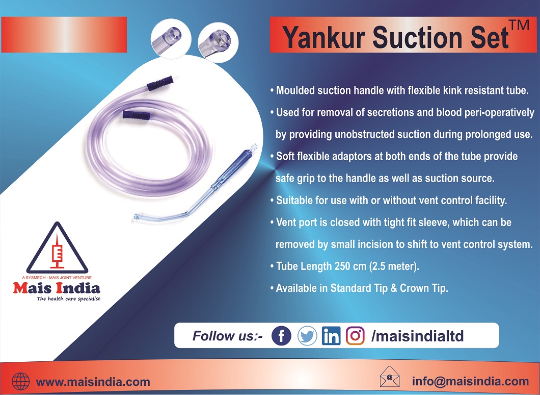 Buy Yankauer suction From Mais India Medical Devices