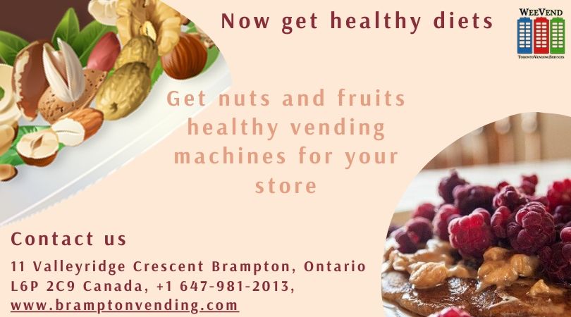 Get nuts and fruits healthy vending machines for your store