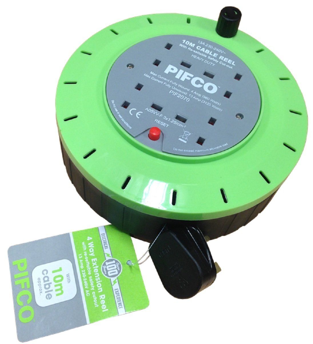 Pifco 4 Way 10M Extension Reel | Wholesale Electrical Accessories