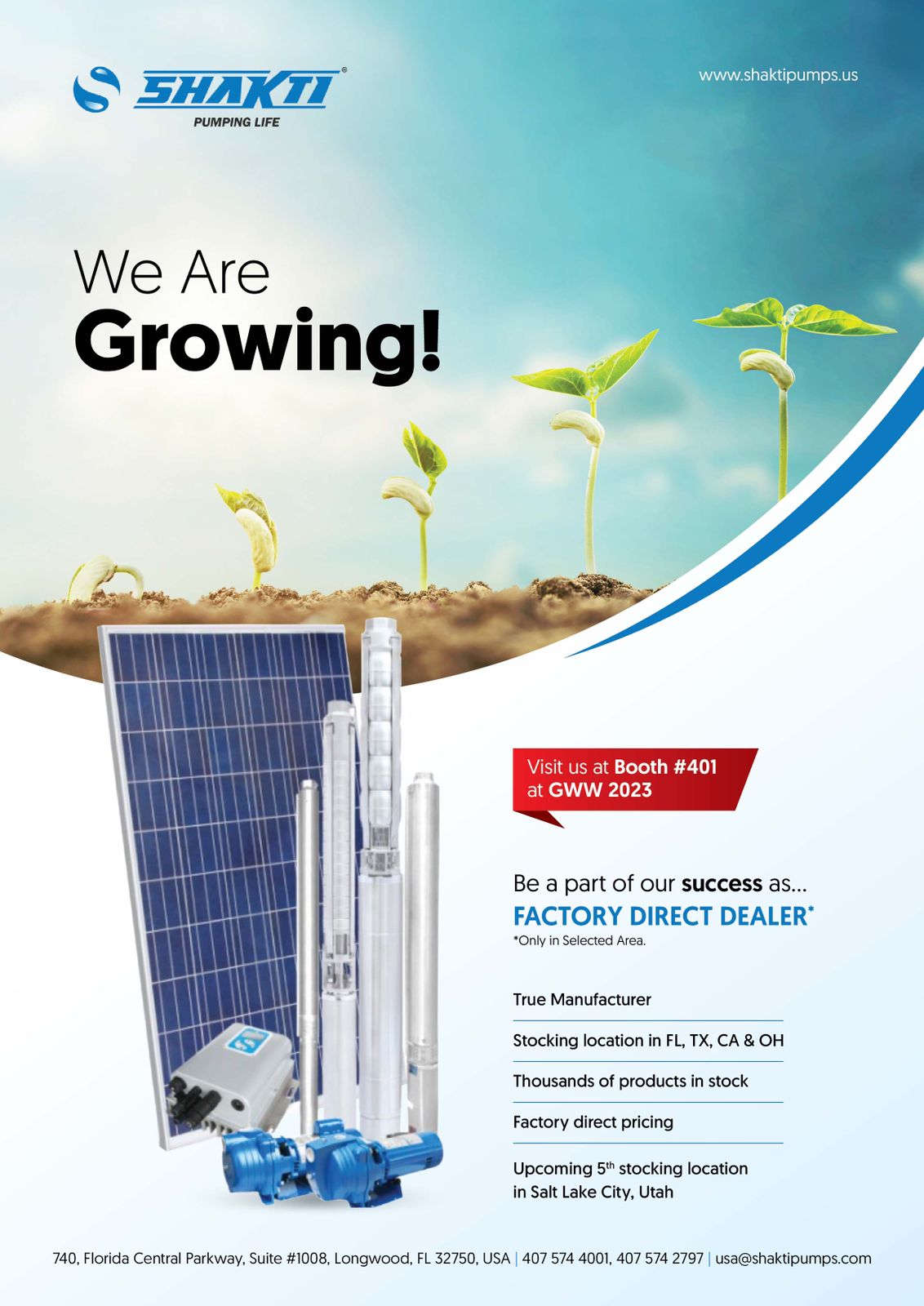 Shakti Pumps - Water Pumps & Motors Supplier in USA