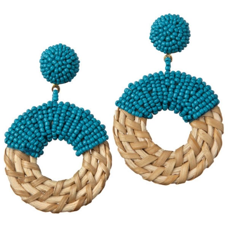 Super Lightweight Rattan Earring at Victoria Place in Florida