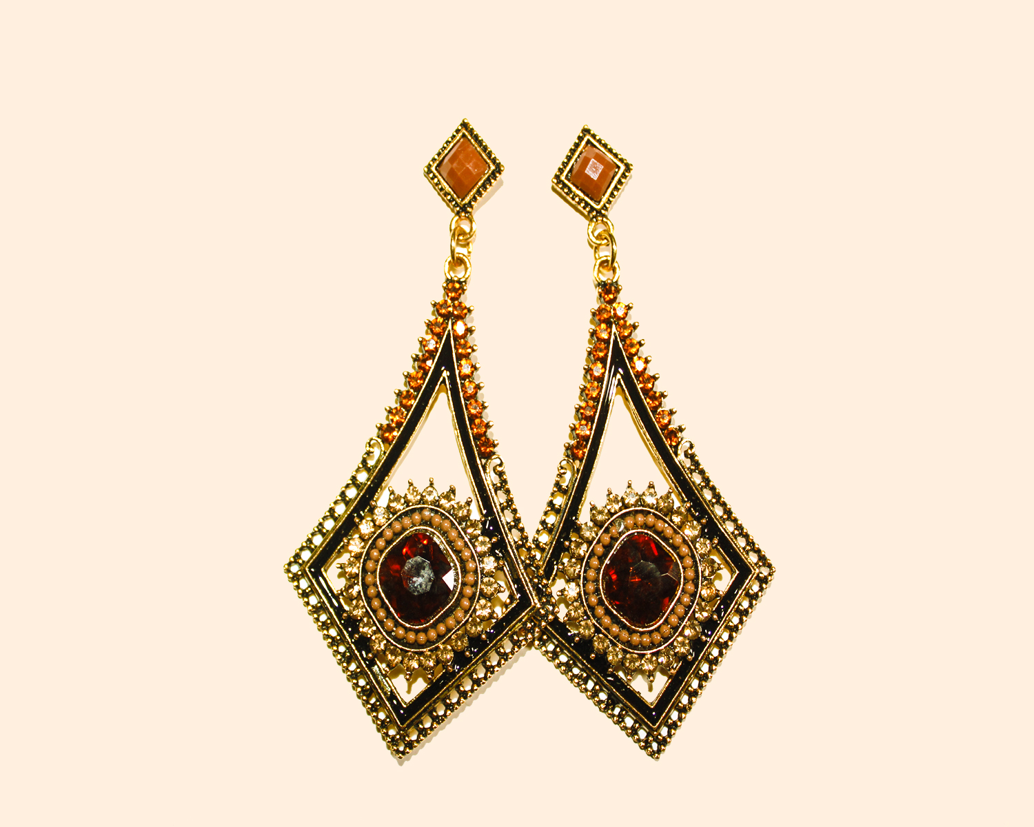 Gold Plated Stylish Party Wear Earrings