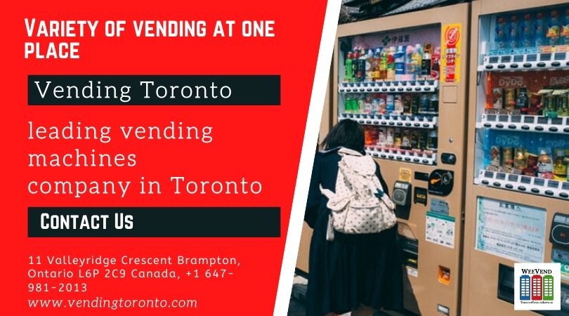 Variety of vending with leading vending machines company in Toronto