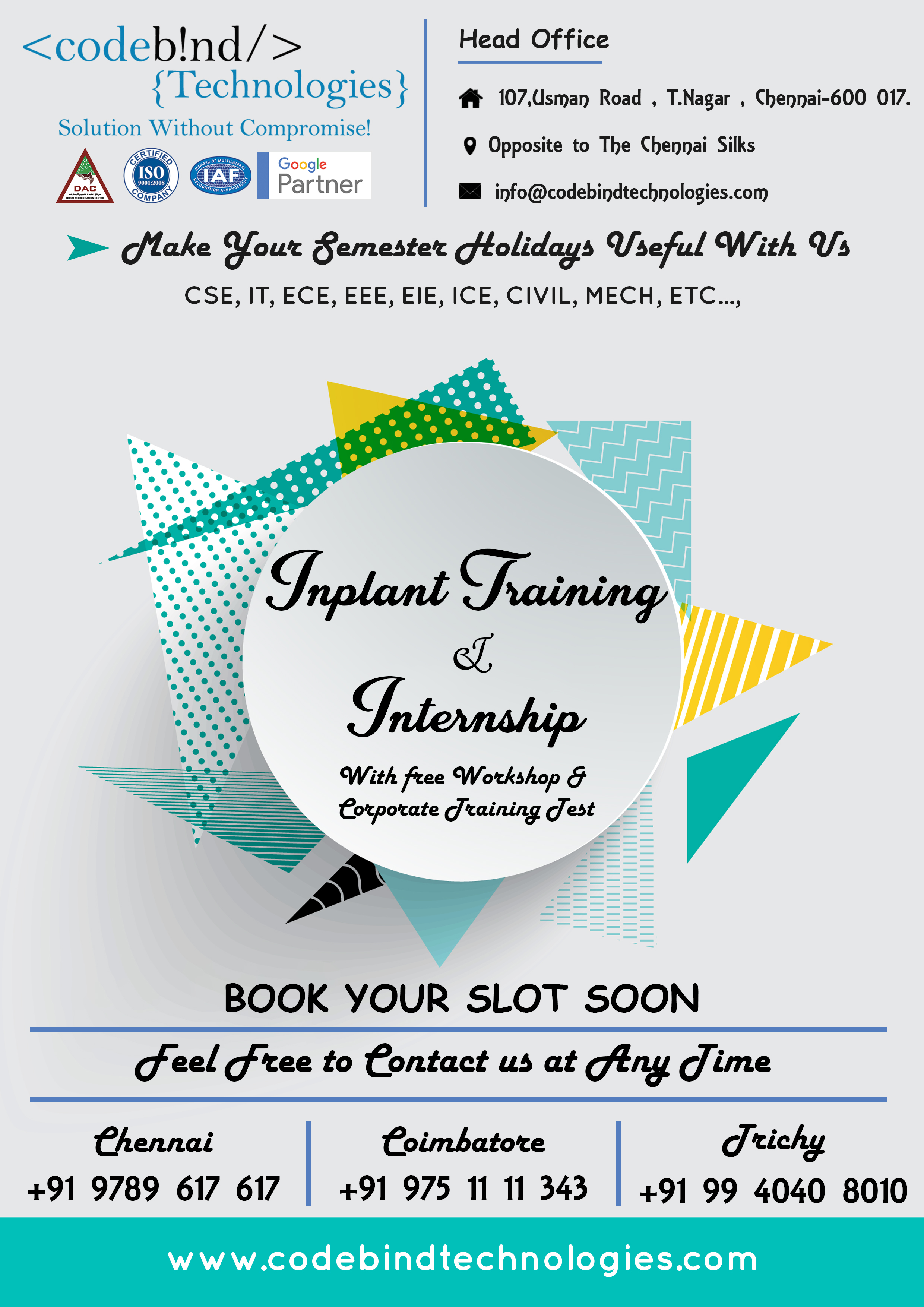 inplant training in chennai