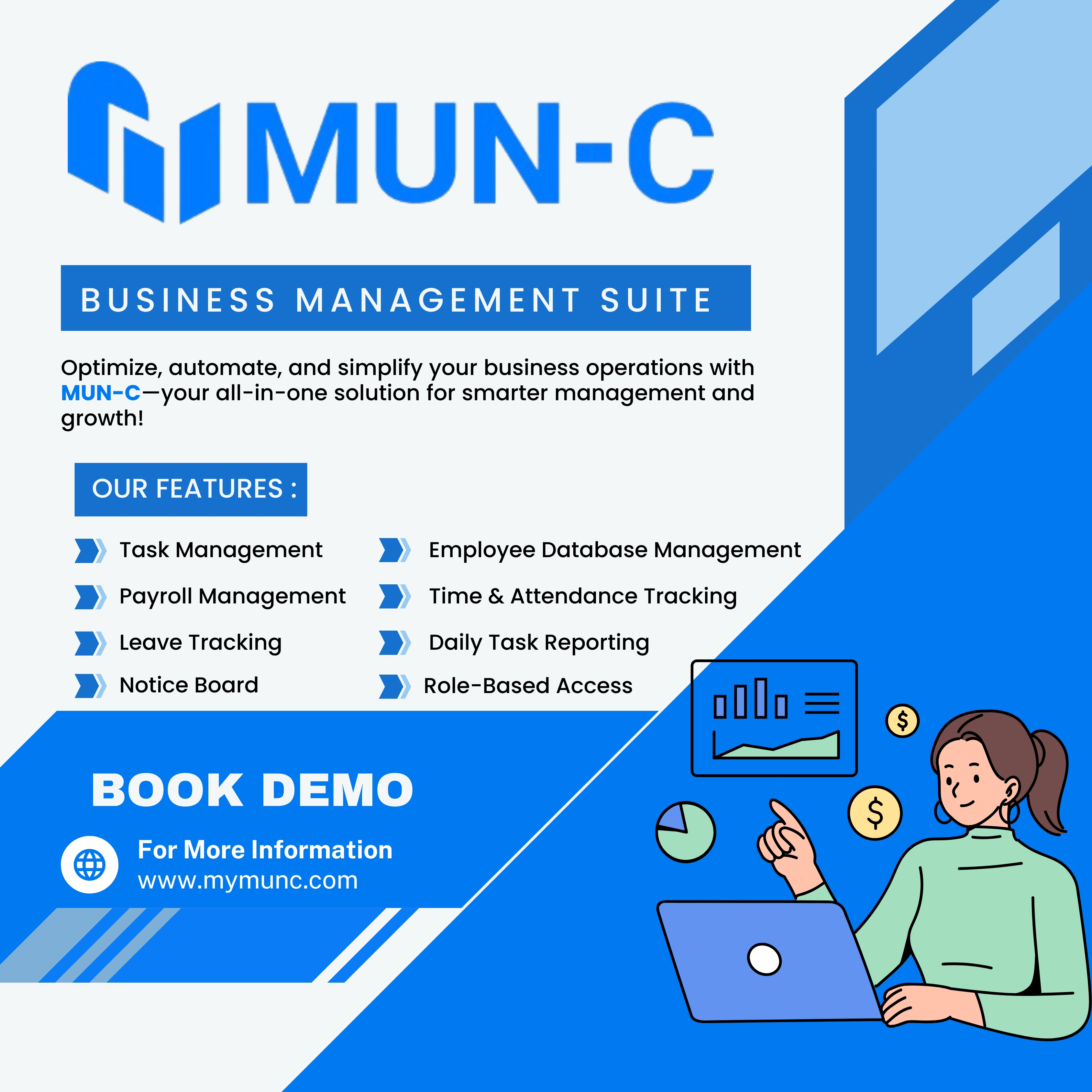 MUN-C (BMS) Business Management Suite: Simplify & Optimize Your Operations
