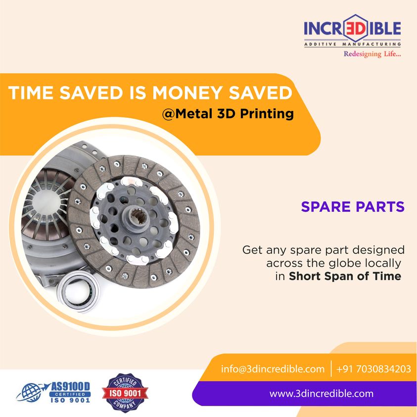 3D printed spare parts for better management and lower cost