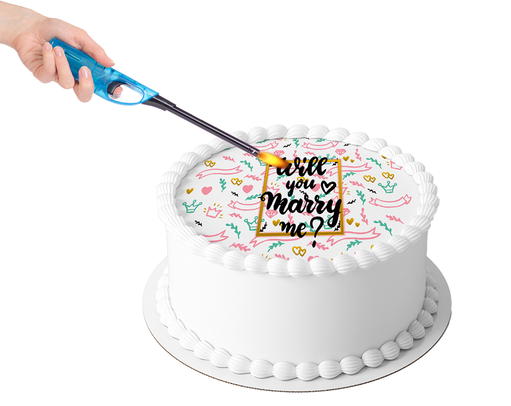 Burn Away Custom Printed Cake Topper from Inkedibles
