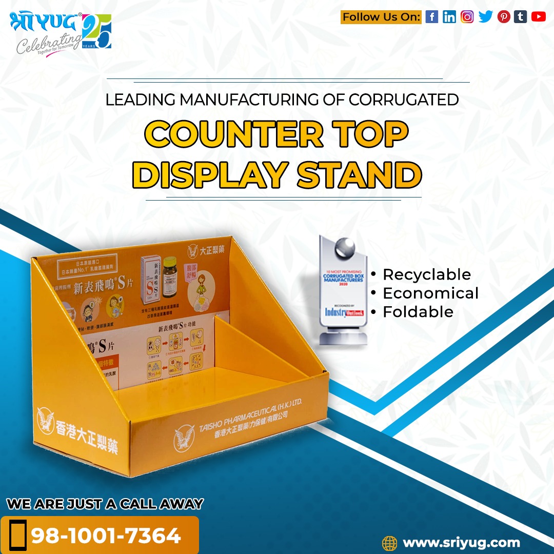 Corrugated counter top