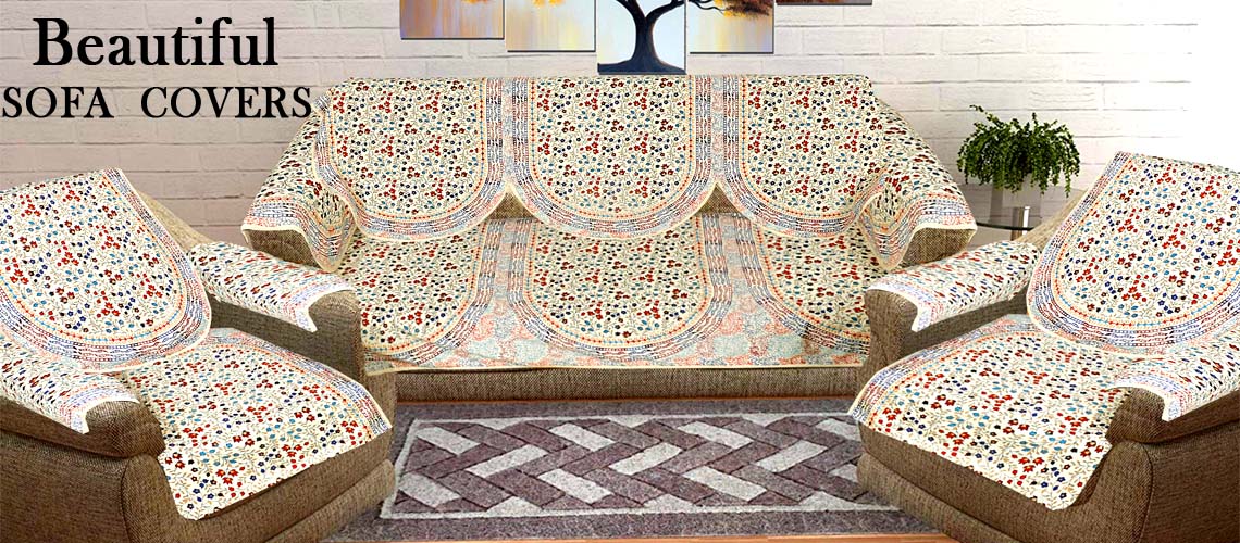 Buy Online Superfine Cotton Sofa Cover Set