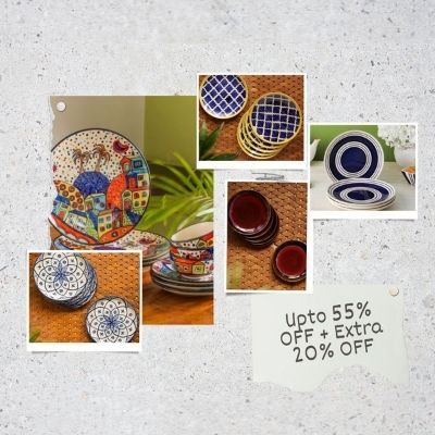Buy Ceramic Dinner Plates Online in Delhi Upto 55% OFF