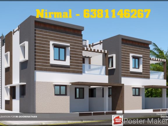 West Facing New 3Bhk compactHouse for sale in cheranmaa nagar, Coimbatore.