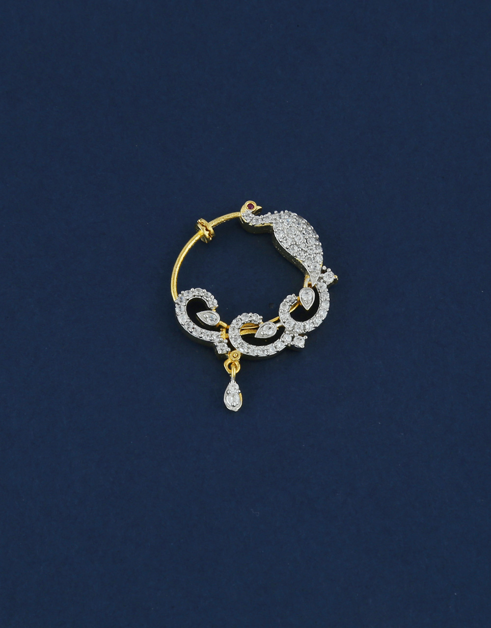 An Exclusive Nose Ring Design at Discounted Price From Anuradha Art Jewellery.