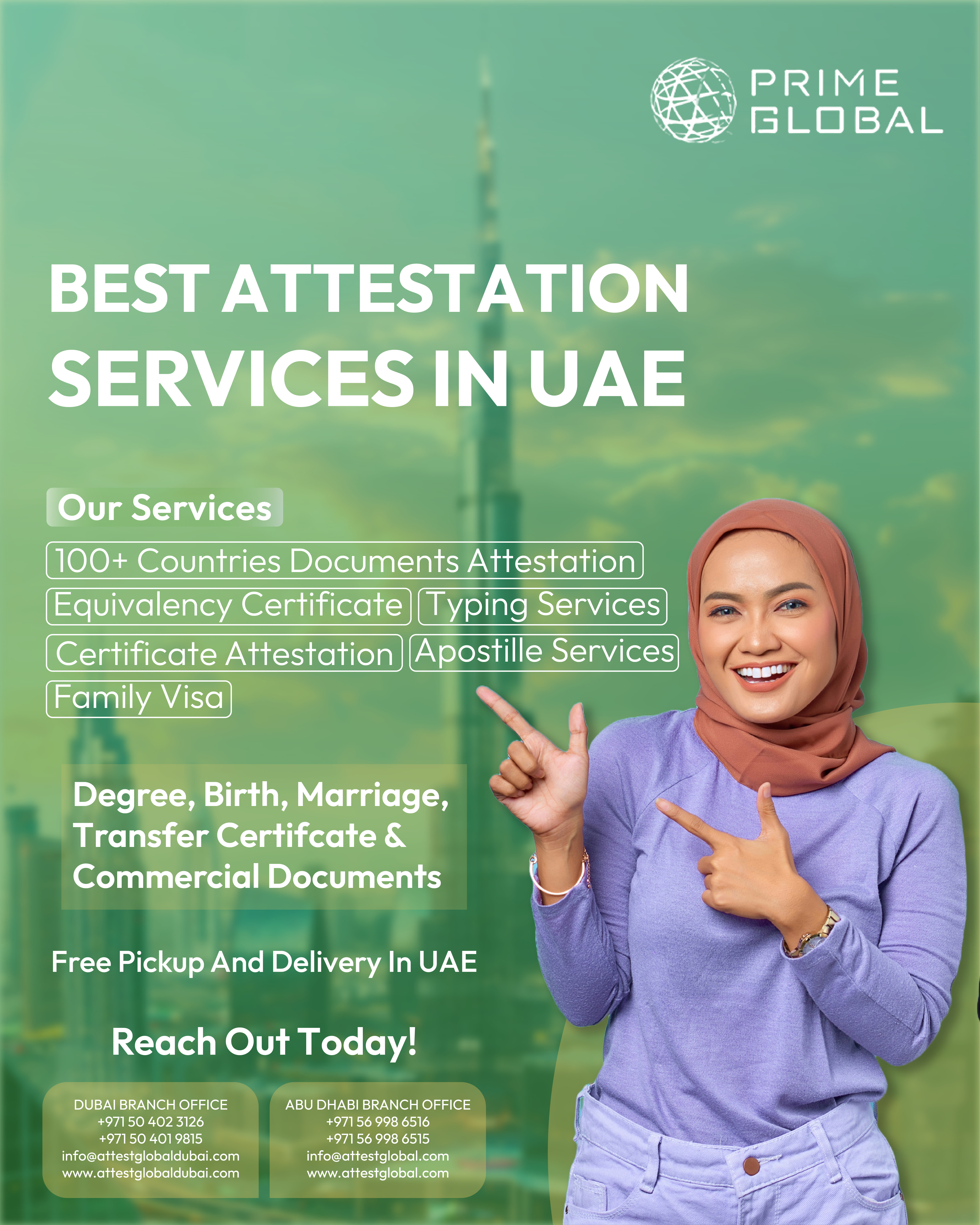 UK, USA, CANADA and 110+ countries attestation services in UAE