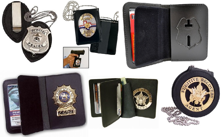 Leather Badge Holder Wallet, Badge Holder Cases, Neck Wallet