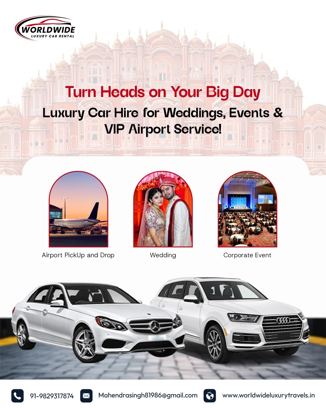 Luxury Car Rental for Weddings in Jaipur – Book Now!