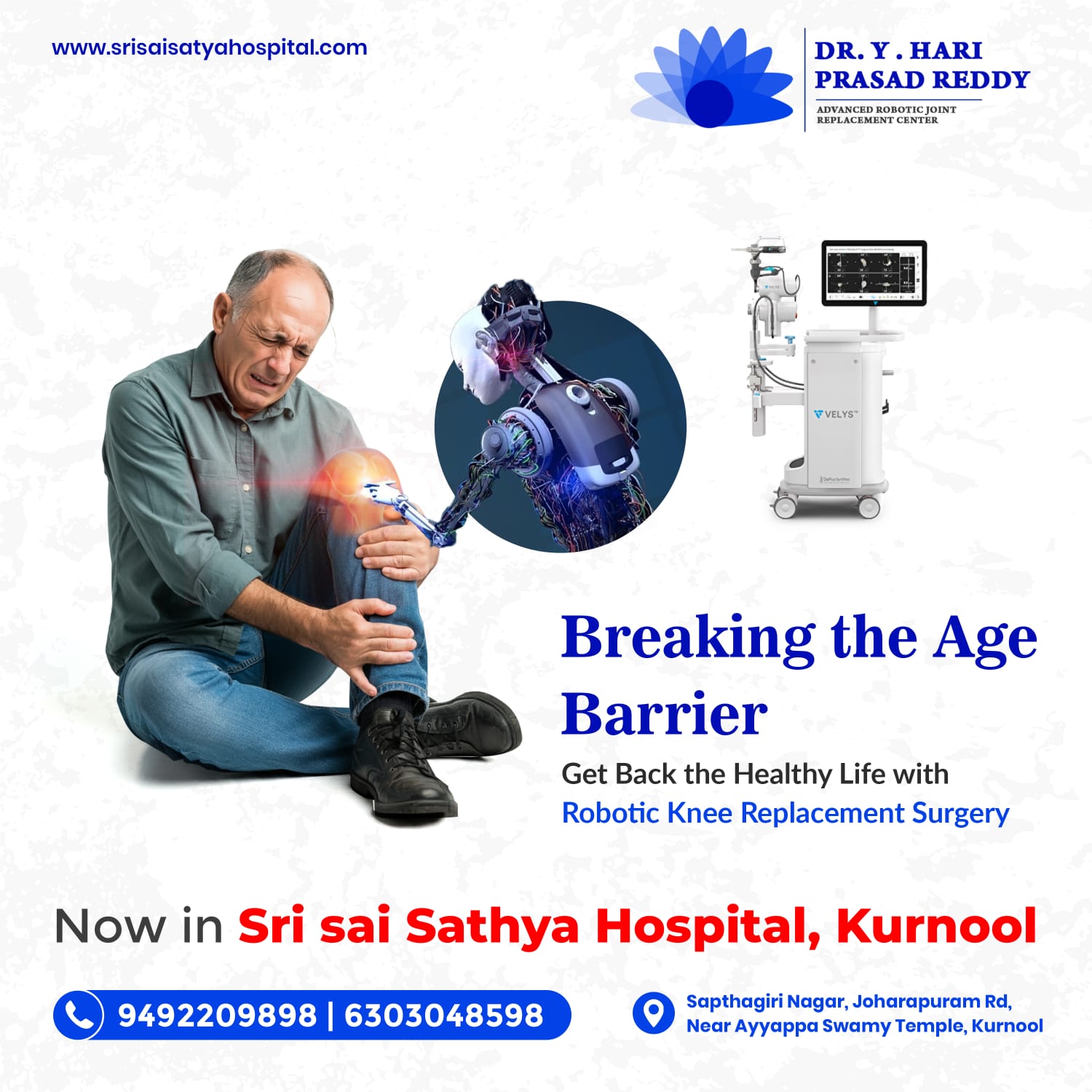 Robotic Primary & Revision Knee Replacement Surgeon In Kurnool | Dr. Y. HariPrasad Reddy