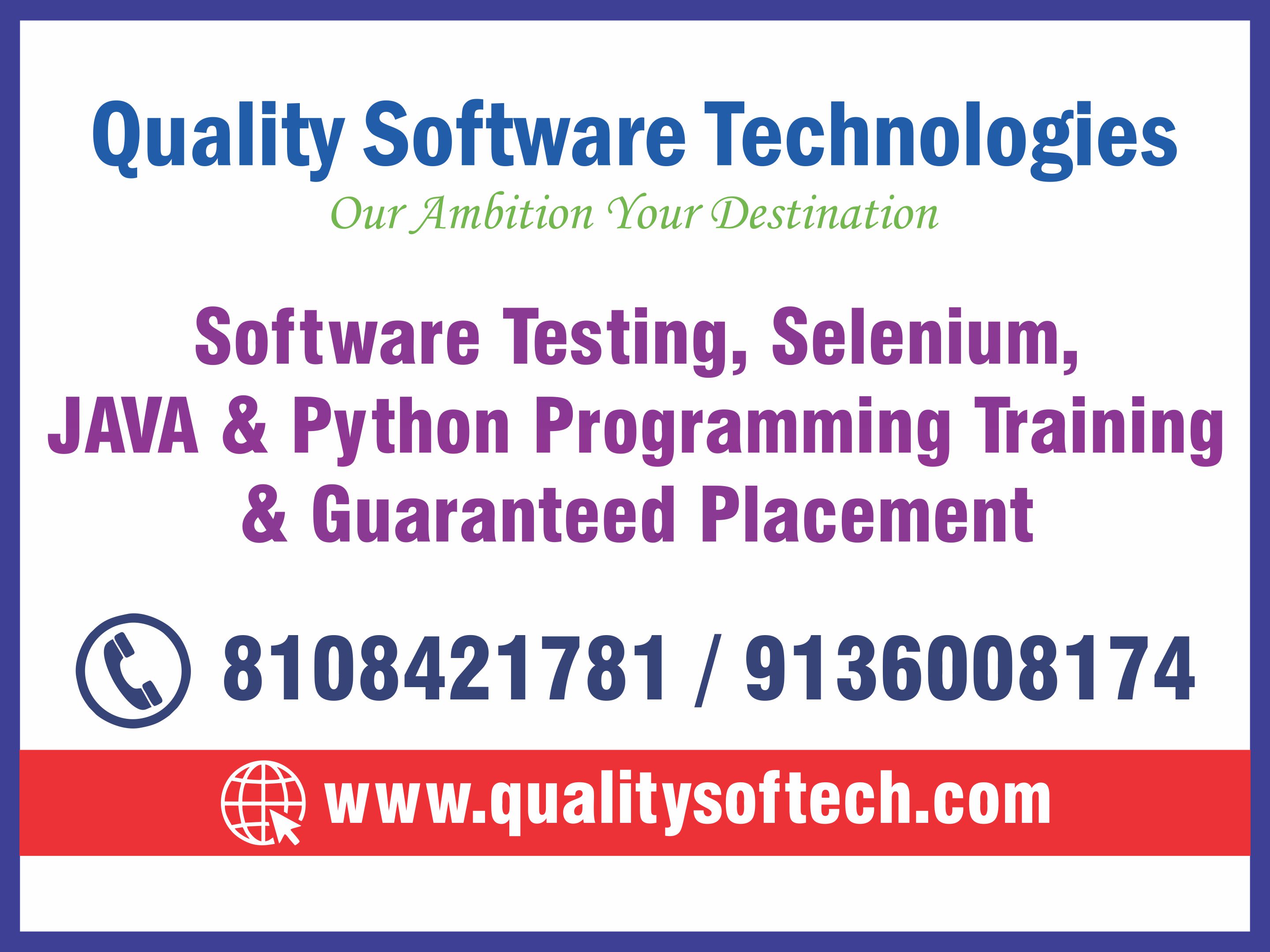BEST PYTHON COURSES, TRAINING IN THANE – QUALITY SOFTWARE TECHNOLOGIES