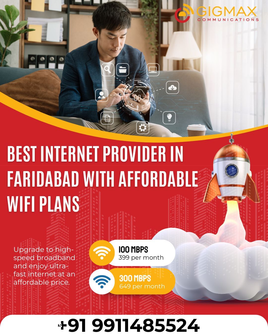 Best Internet Provider in Faridabad with Affordable WiFi Plans – Gigmax