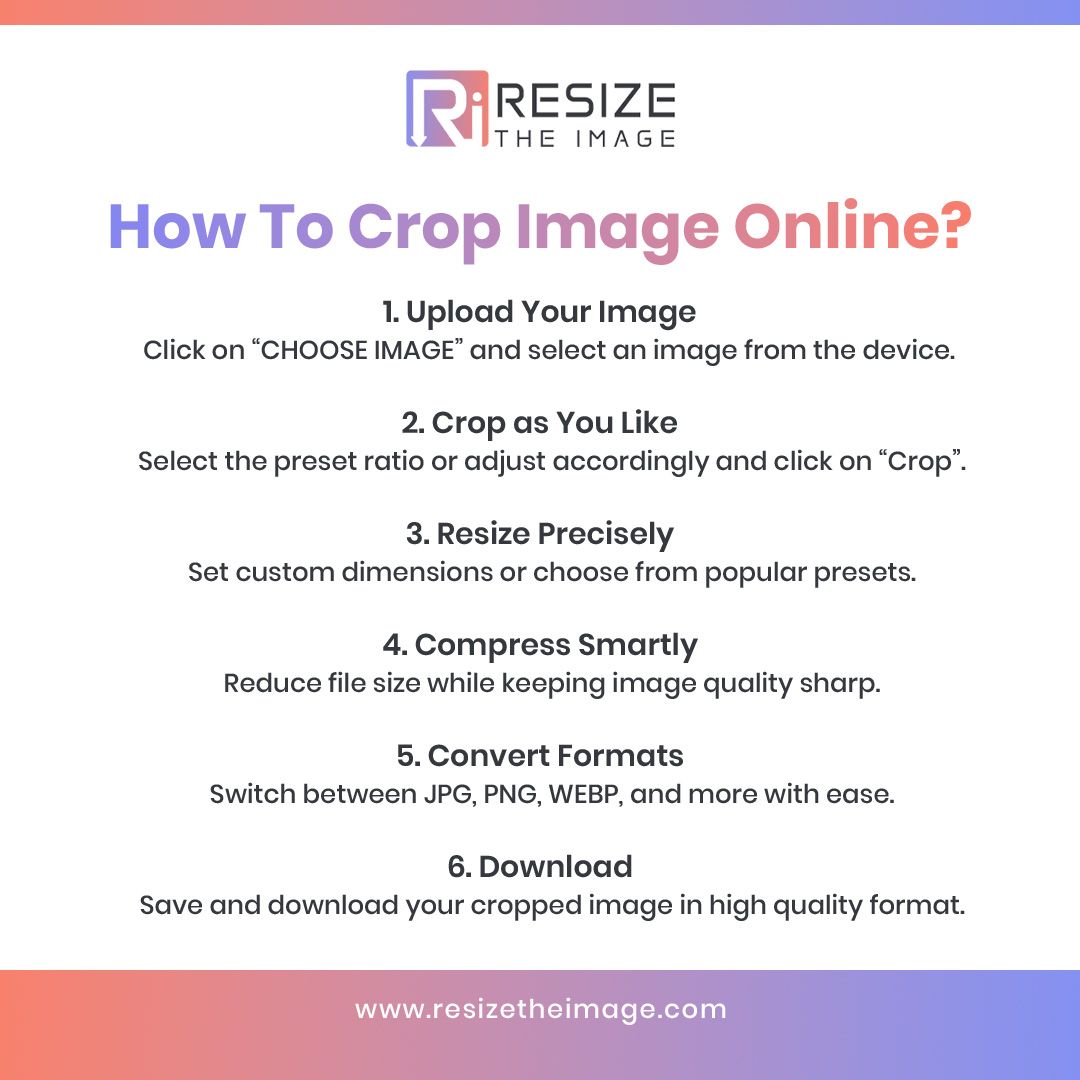 How to Crop Image Online for Free, Resize, Compress & Convert Easily