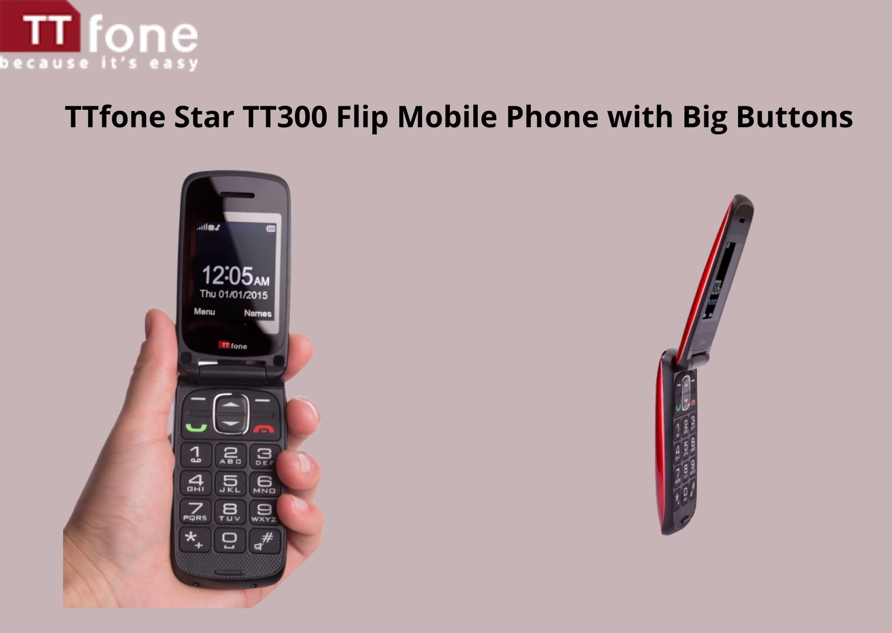 TTfone Star TT300 Mobile Phone with Big Buttons